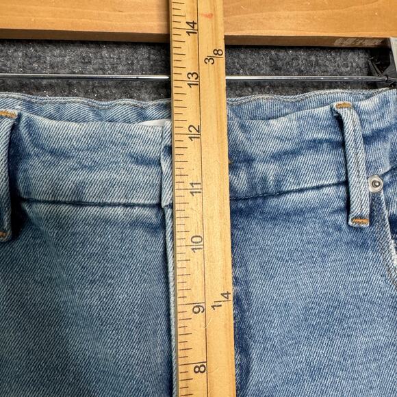 Good American Jeans Womens 14/32 Light Blue Skinny Split Hem High Rise Casual - Picture 9 of 14